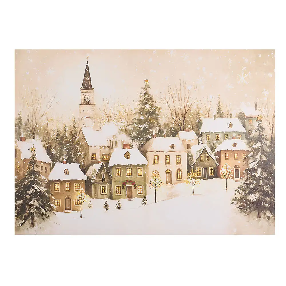 Nuvole di Stoffa Quadro canvas città innevata 70 x 50 cm