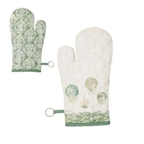 Nuvole di Stoffa Guantone Silent Gold palline double face 19 x 32 cm