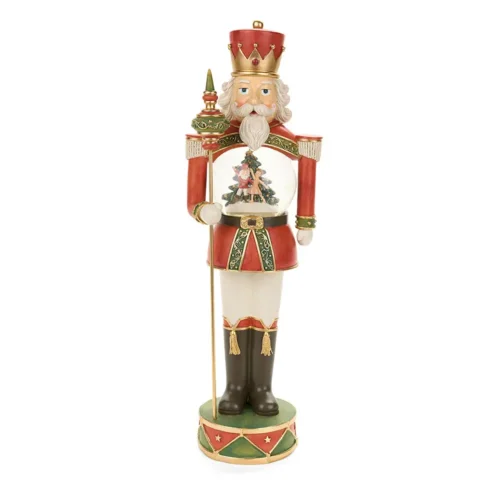 Nuvole di Stoffa Soldatino busto con sfera carillon e LED in resina 51,1 cm