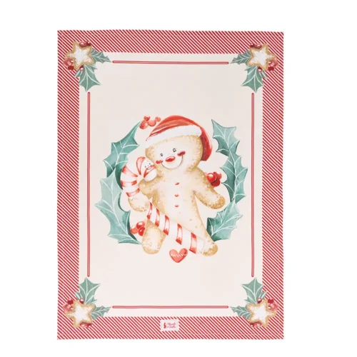 Nuvole di Stoffa Strofinaccio Delicious Christmas con candy cane in cotone 50 x 70 cm