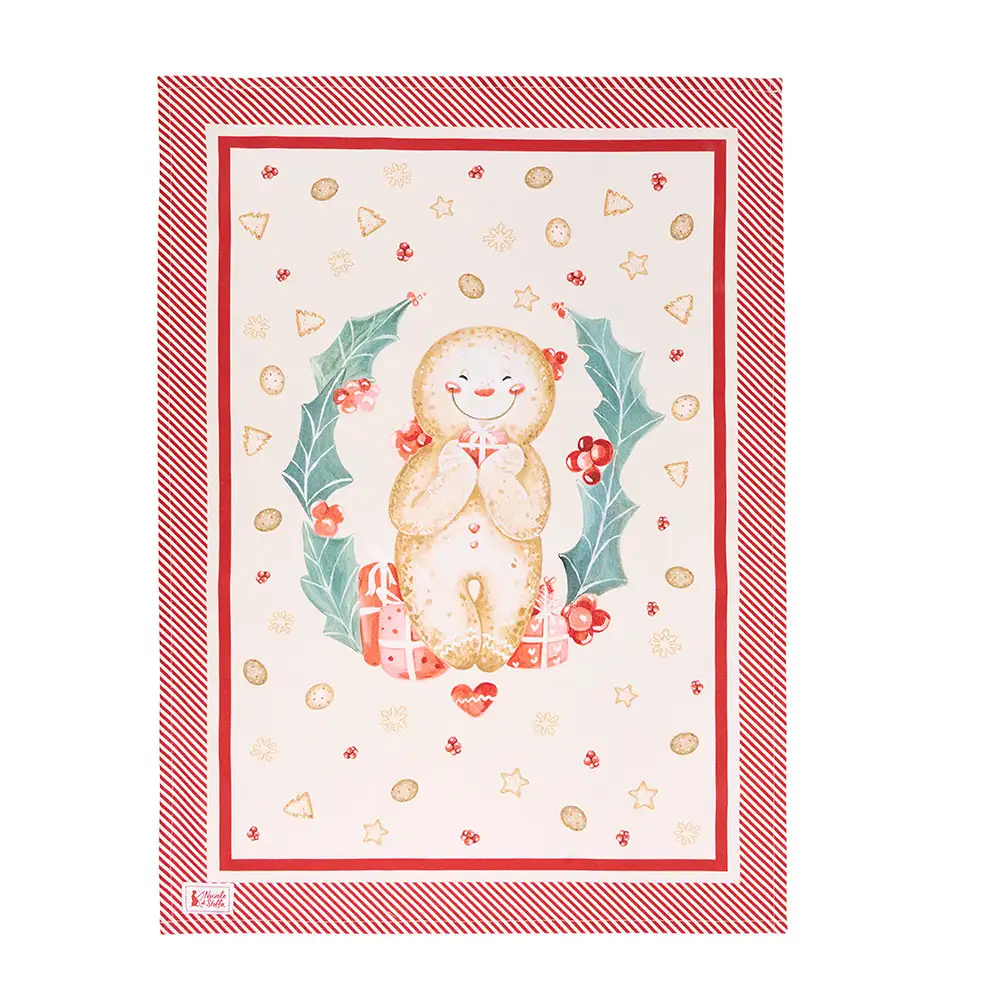 Nuvole di Stoffa Strofinaccio Delicious Christmas con stella in cotone 50 x 70 cm
