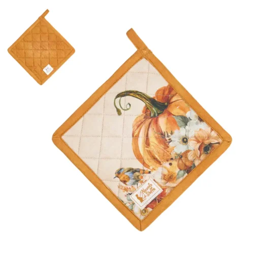Nuvole di Stoffa Presina Racconti D'Autunno con zucche in cotone 18 x 18 cm