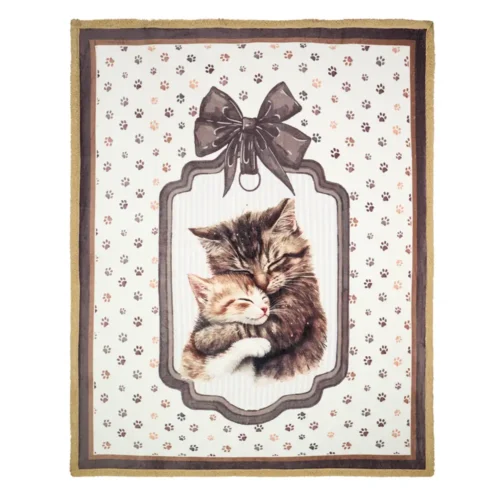 Nuvole di Stoffa Plaid con gatto 130x160 Scatola Regalo
