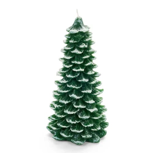 Nuvole di Stoffa Candela albero di Natale Silent Gold in paraffina 20 cm