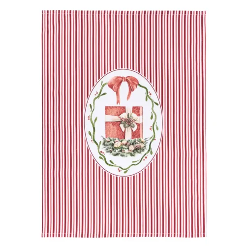 Nuvole di Stoffa Torchon Magic Noel avec paquet cadeau en coton 50 x 70 cm