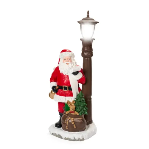 Alternative view of Nuvole di Stoffa Babbo Natale con lampione LED in resina 91,7 cm