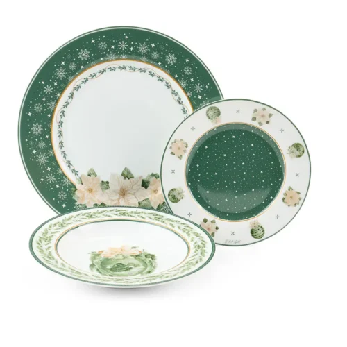 Nuvole di Stoffa Servizio 18 piatti Silent Gold in ceramica con scatola - immagine 3