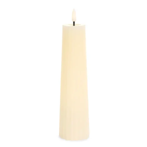 Nuvole di Stoffa Candela LED avorio effetto fiamma rivestita in cera 21 cm