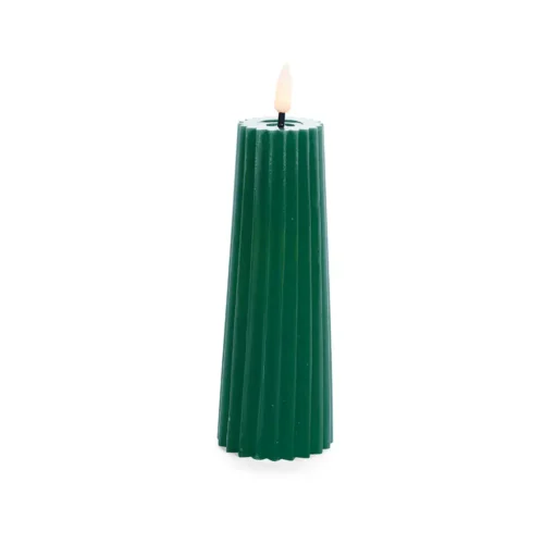 Nuvole di Stoffa Candela LED verdone effetto fiamma 6 x 6 x 16 cm