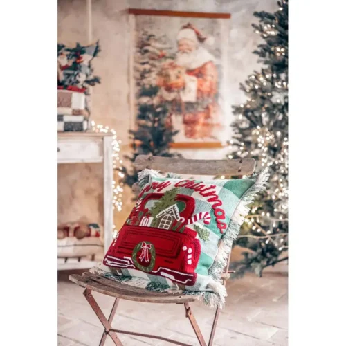 Cuscino natalizio Merry Christmas Blanc Mariclò 45 × 45 cm - immagine 3