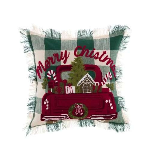 Alternative view of Cuscino natalizio Merry Christmas Blanc Mariclò 45 × 45 cm