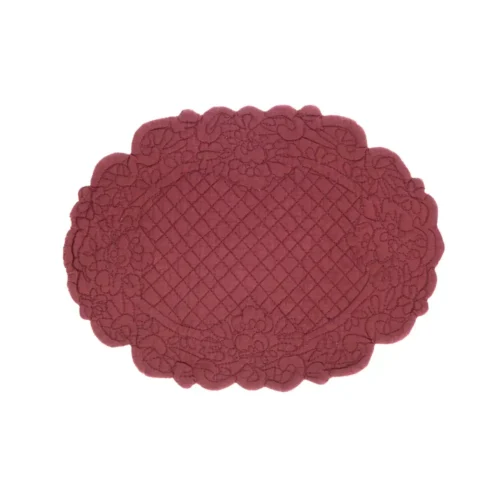 Alternative view of Set de table ovale Carmen marsala 20 × 30 cm – Blanc Mariclo