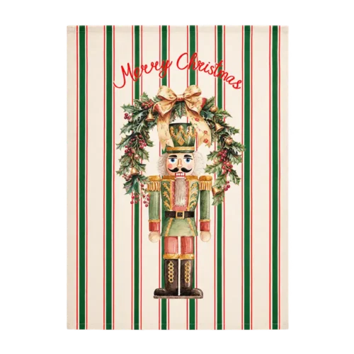 Torchon de Noël Blanc Mariclo Casse-Noisette 50 × 70 cm – Image 2