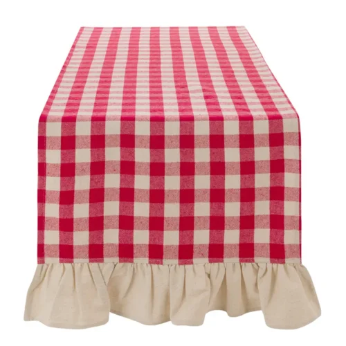 Alternative view of Blanc Mariclò Runner con gala 45×160 cm Tradizione di Casa