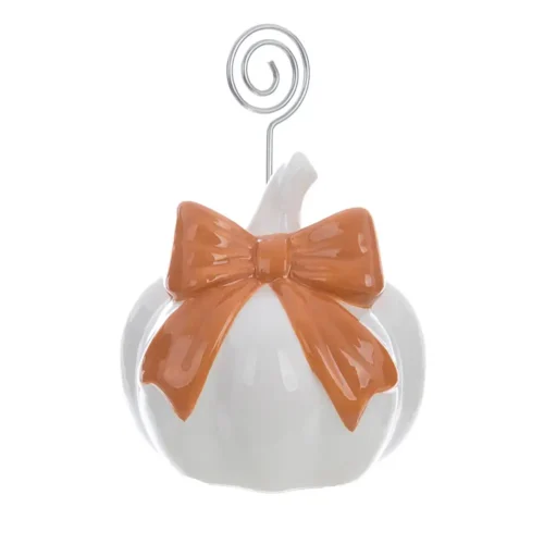 Alternative view of Marque-place citrouille Blanc Mariclo Octavia h 9 cm