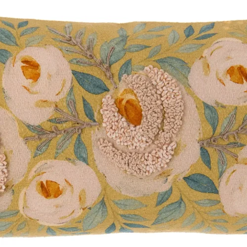 Alternative view of Cuscino floreale ricamato Blanc Mariclò Bloom 35 × 65 cm