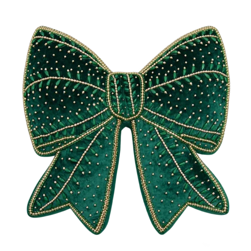 Alternative view of Blanc Mariclò Cuscino natalizio a fiocco verde 38 × 40 cm
