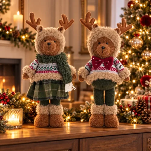 Blanc Mariclò Coppia Orsetti Teddy Lui e Lei h 54 cm