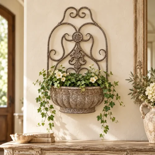 Blanc Mariclo Porte-vase mural Antica Officina 61 cm