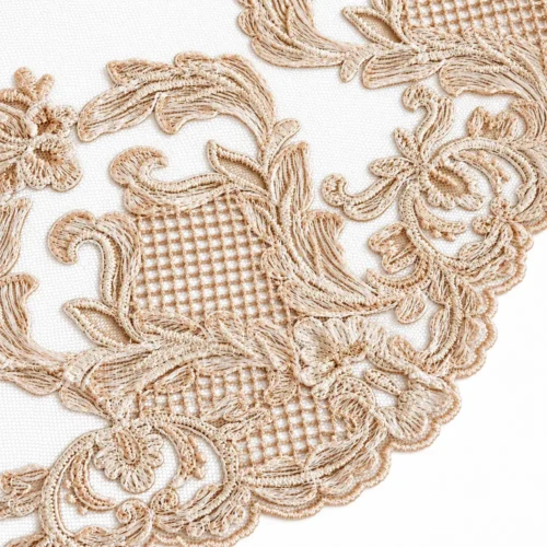 Alternative view of Fiori di Lena Runner ovale in pizzo doppio fregio cognac 105 x 40 cm