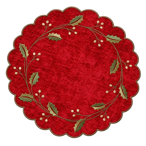 Alternative view of Fiori di Lena Sottopiatto Rotondo Agrifoglio Rosso Ø 41 cm