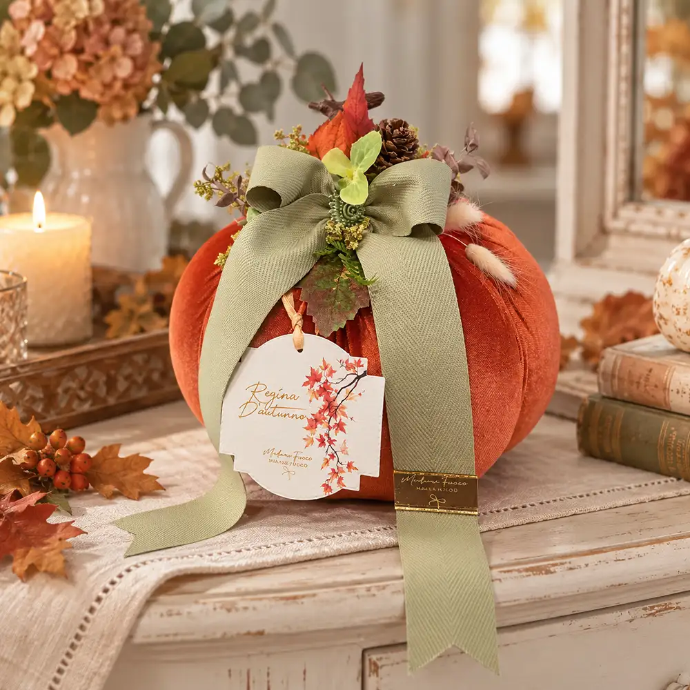 Madame Fioccò Zucca Decorativa Regina d’Autunno h 20 cm