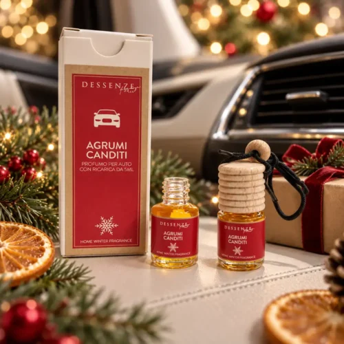 Ambientador para coche «Cítricos confitados» de la colección de Navidad – Dessenze LAB 5 ml + recambio de 5 ml