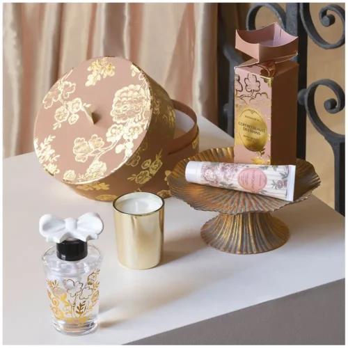 Alternative view of Mathilde M. Coffret diffuseur Nœud et bougie parfumée Trésor de Fleurs - Voile de Lin