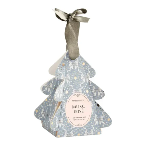 Mathilde M. Coffret 2 décorations parfumées Sapin et Nœud Rubans de Fête - Musc Irisé – Image 5