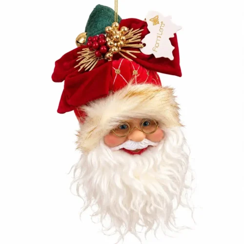Fiori di Lena Decoro Babbo Natale da appendere con busta regalo H25 cm