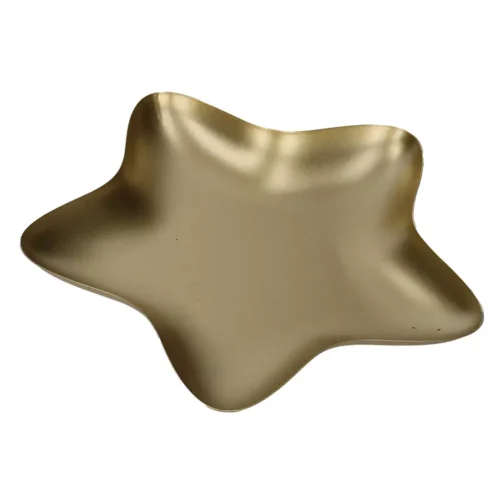 Svuotatasche a stella in metallo dorato 28 cm - immagine 3