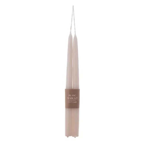 Alternative view of Blanc Mariclo Lot de 2 bougies beige Margot H30 cm