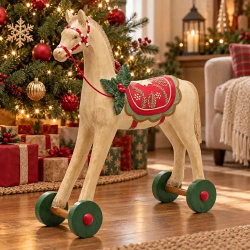 EDG Cavallo Xmas Verde Rosso H 57 L 50