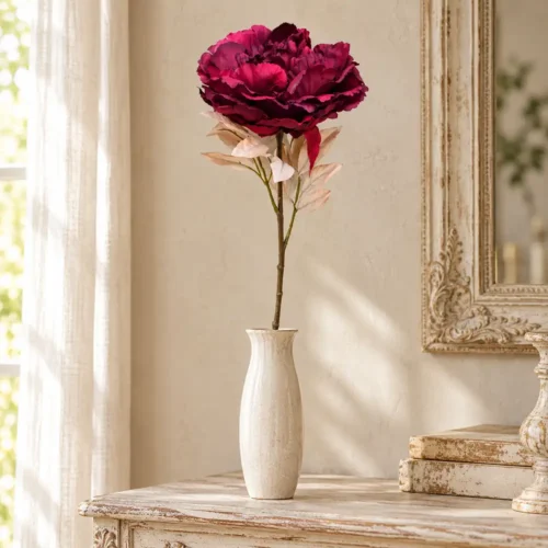 Fiori di Lena Branche de Pivoine Amarante Real Touch 80 cm (Copia)