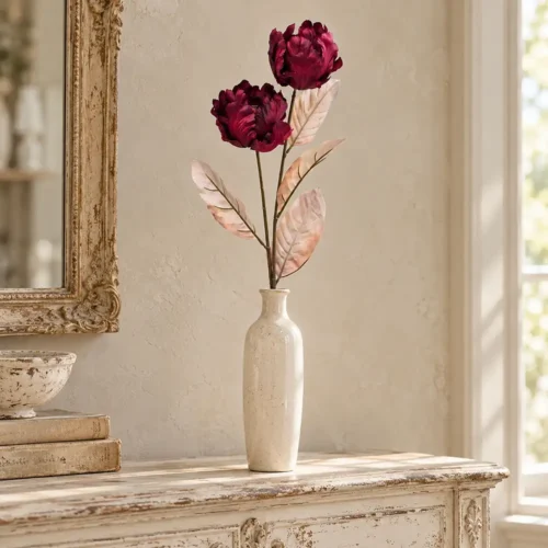Fiori di Lena Branche de Tulipes Rose Poudré Real Touch H 80 cm (Copia)